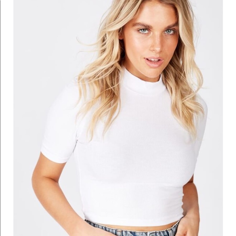 Cotton On Annie Babylock Mock Neck Tee